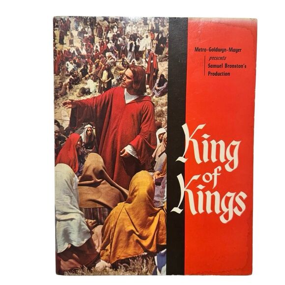 King Of Kings (1961 PB) Metro-Goldwyn-Mayer Movie Jesus Bible Christ w/ 4 prints - Picture 1 of 10